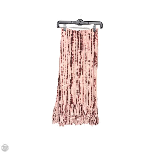Skirt Midi By Abercrombie And Fitch In Peach, Size: Xs