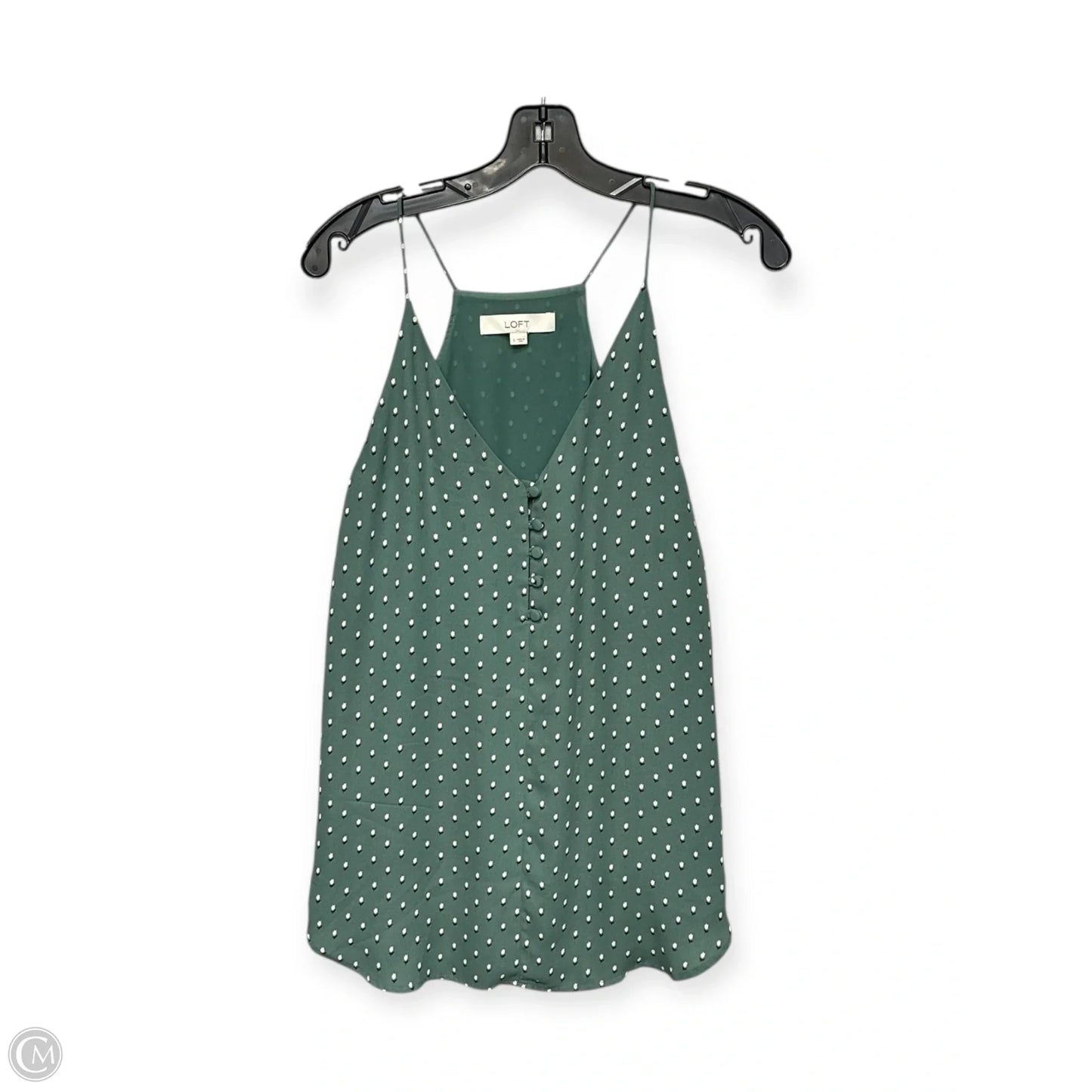 Top Sleeveless By Loft In Green, Size: S
