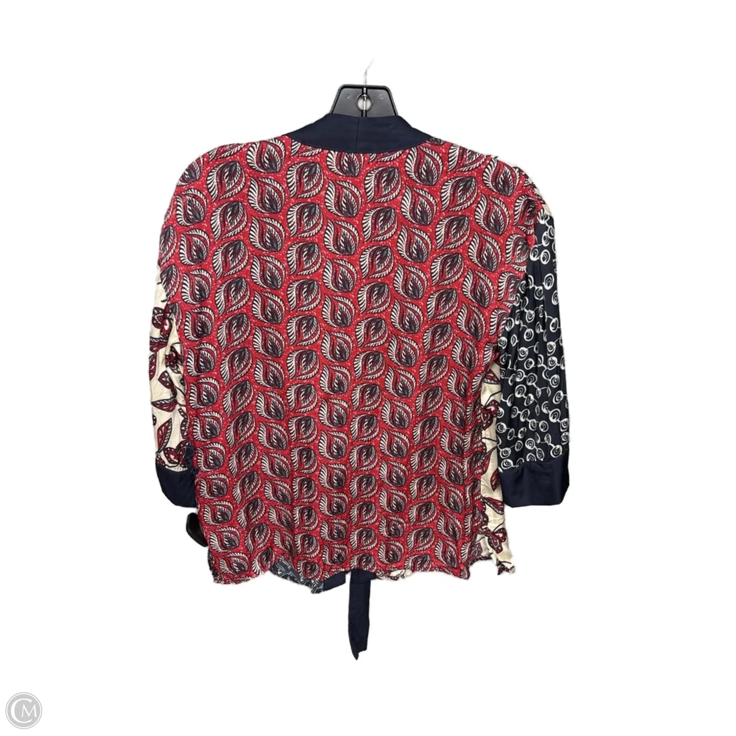 Cardigan By Anthropologie In Blue & Red, Size: Xs