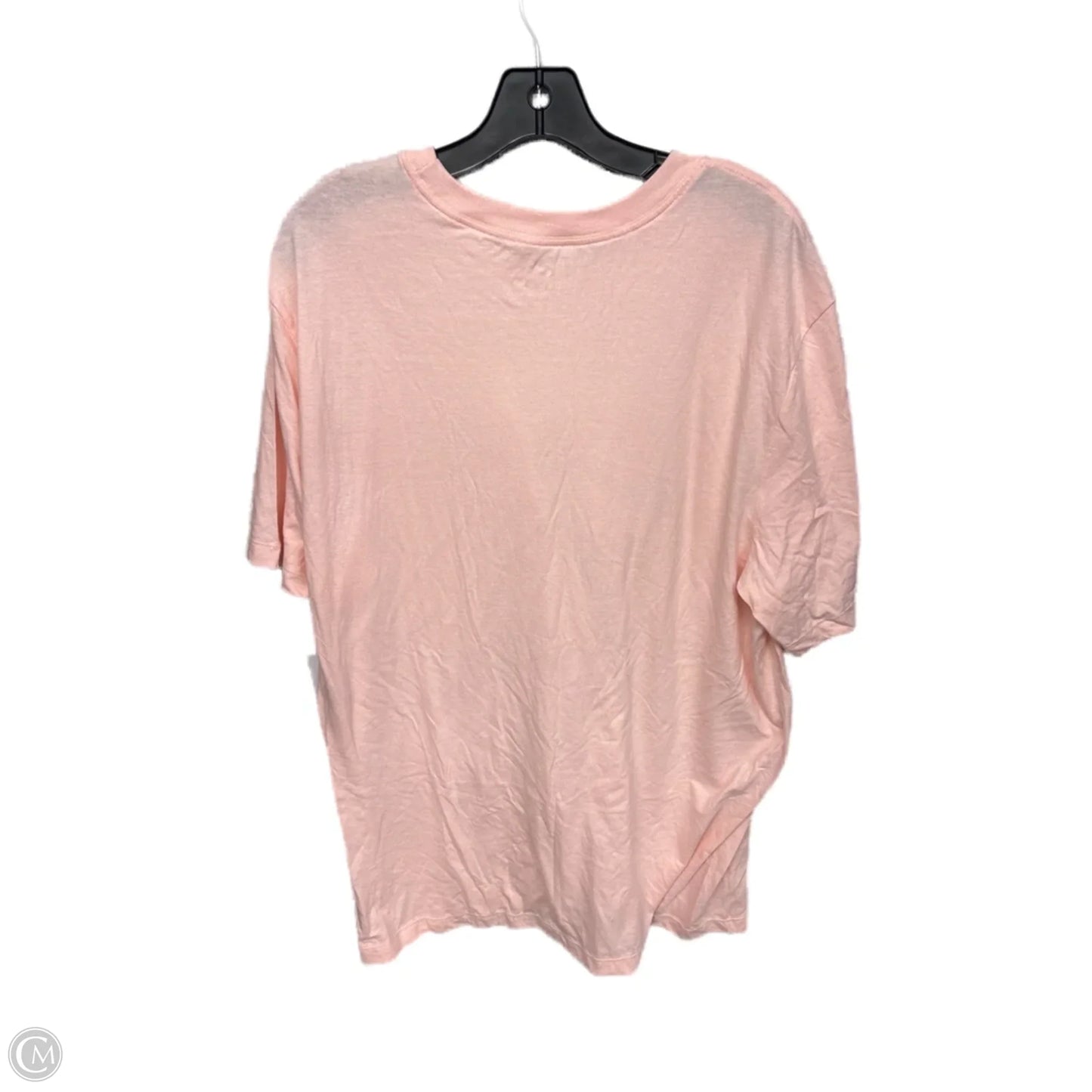 Athletic Top Short Sleeve By Nike Apparel In Pink, Size: Xl