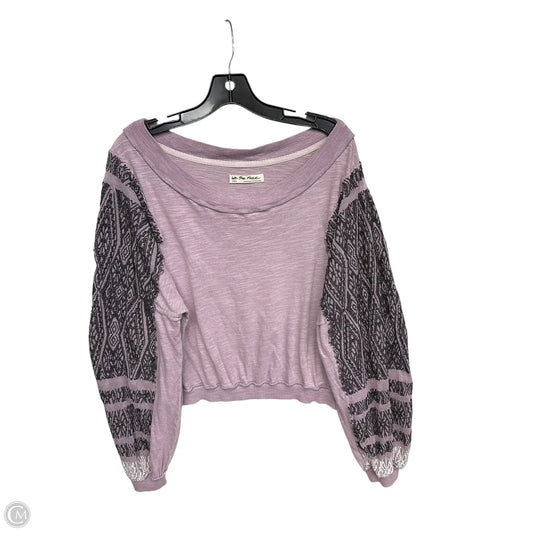 Top Long Sleeve By We The Free In Purple, Size: S