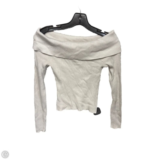 Top Long Sleeve By H&m In Cream, Size: S