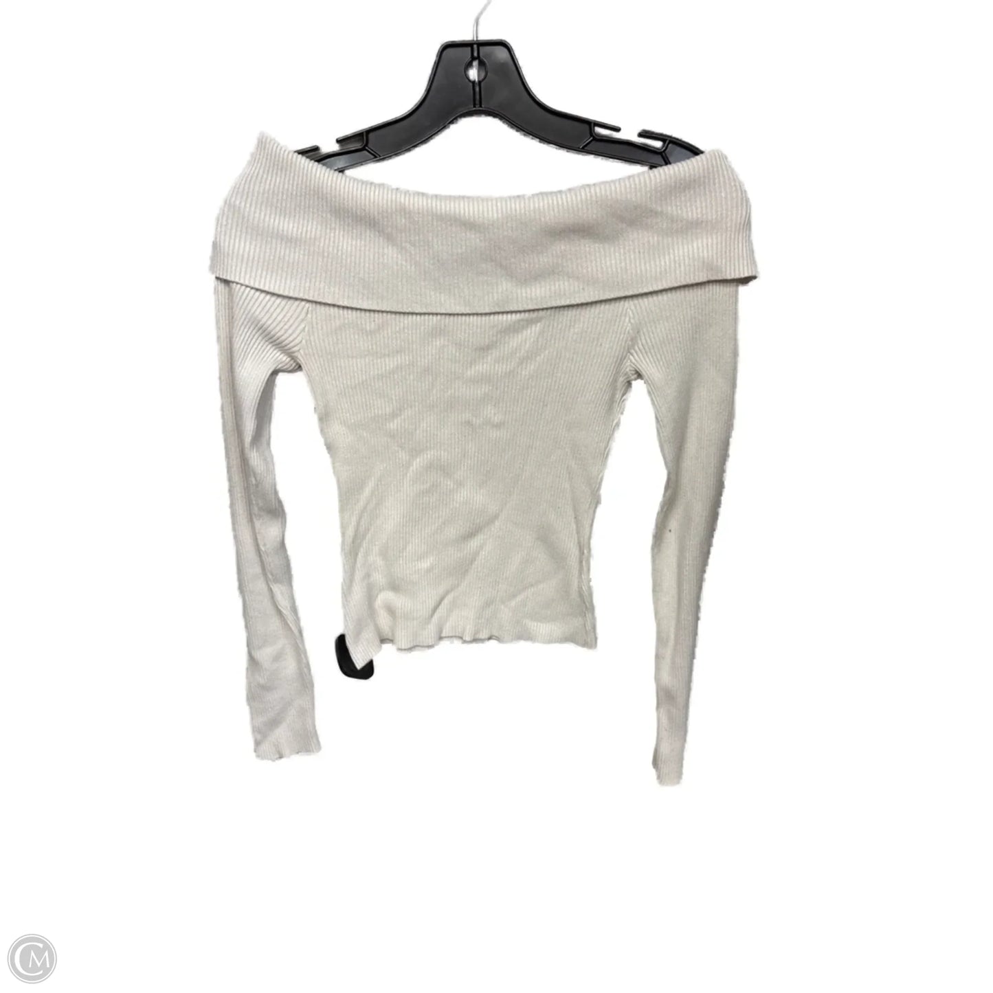 Top Long Sleeve By H&m In Cream, Size: S