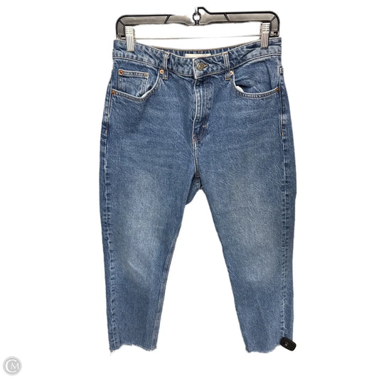 Jeans Straight By Topshop In Blue Denim, Size: 10
