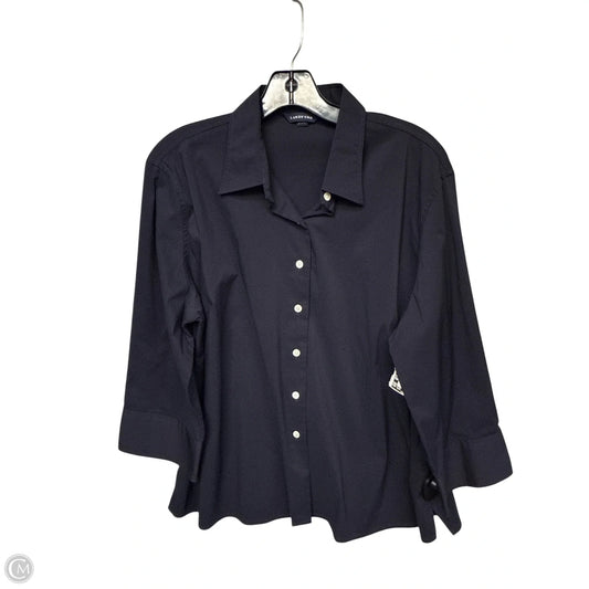 Top 3/4 Sleeve By Lands End In Navy, Size: 16