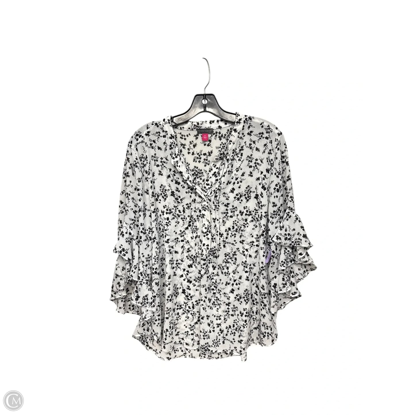 Top 3/4 Sleeve By Vince Camuto In Floral Print, Size: Xl