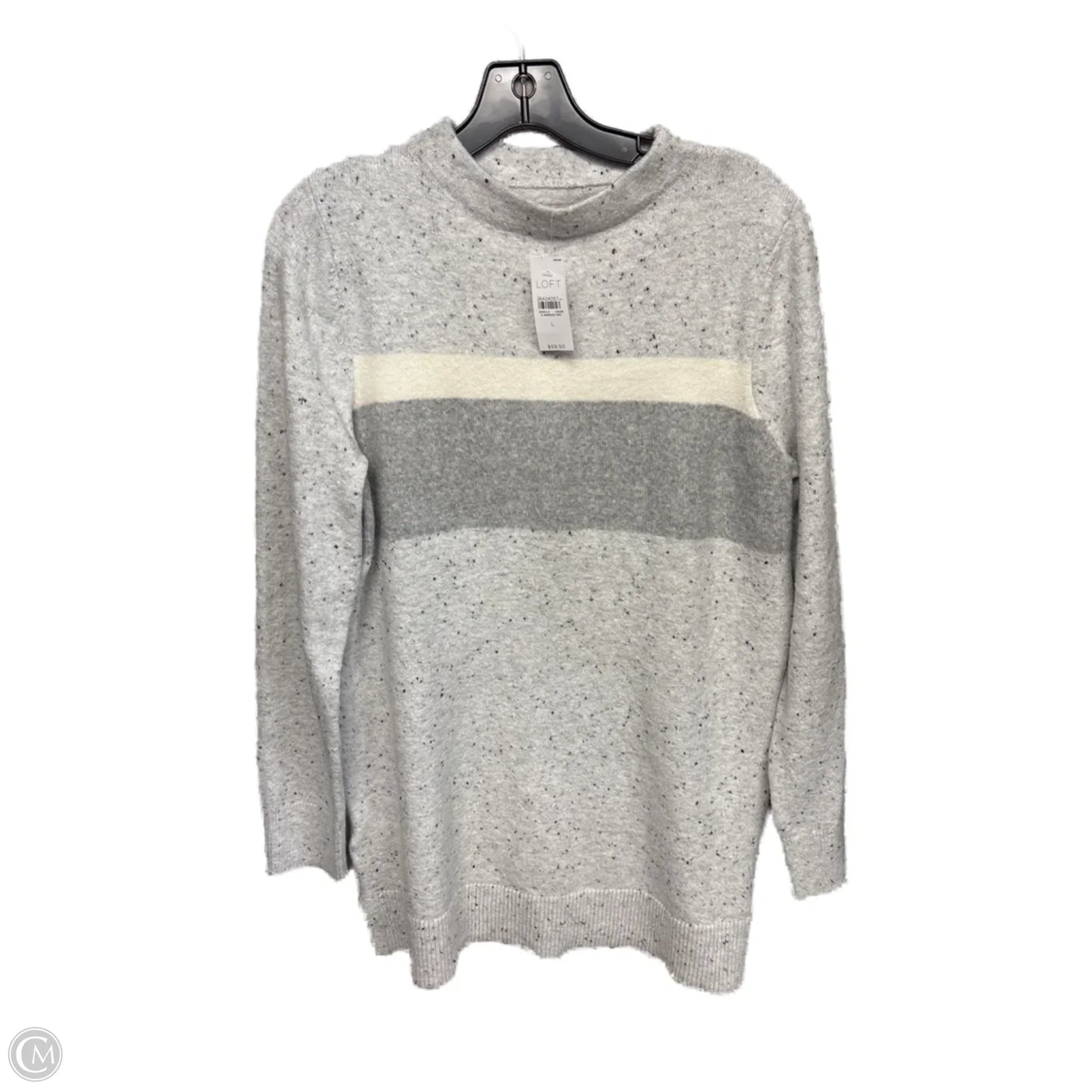 Sweater By Loft In Grey, Size: L