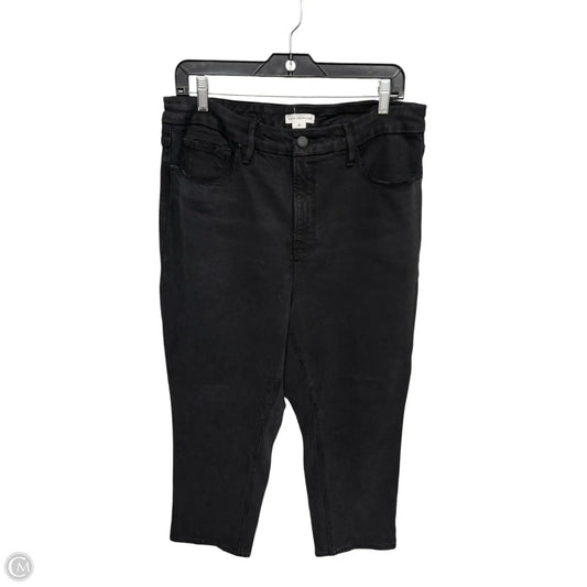 Jeans Straight By Good American In Black, Size: 14