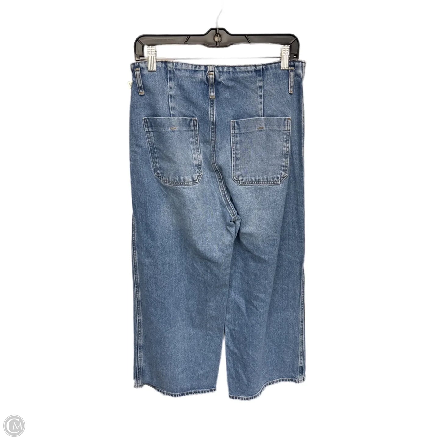 Jeans Wide Leg By Zara In Blue Denim, Size: 8