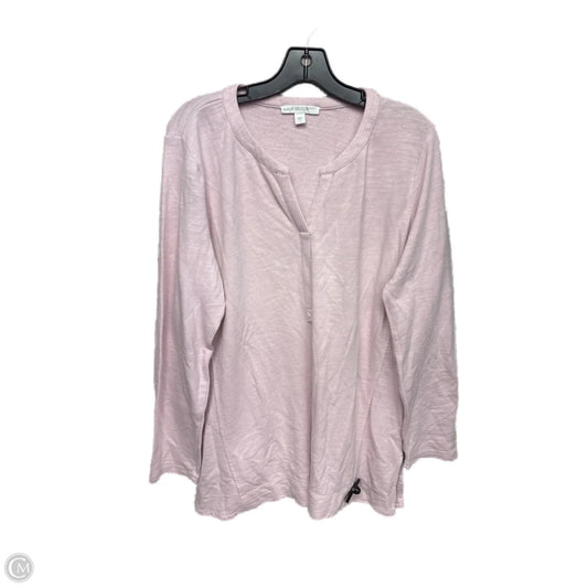 Top Long Sleeve By Pure Jill In Pink, Size: L