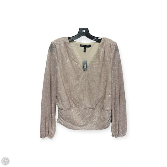 Top Long Sleeve By White House Black Market In Gold, Size: M