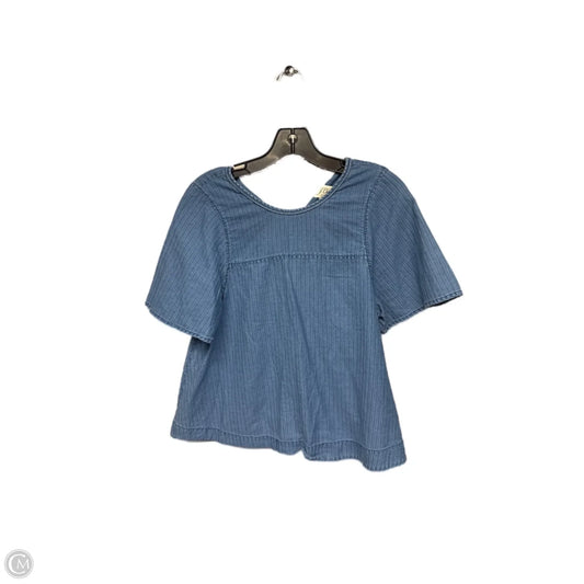 Top Short Sleeve By J. Crew In Blue Denim, Size: Xs