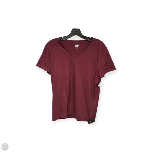 Top Short Sleeve Basic By Lands End In Red, Size: S