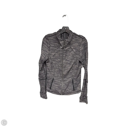 Athletic Jacket By Lululemon In Grey & Tan, Size: M
