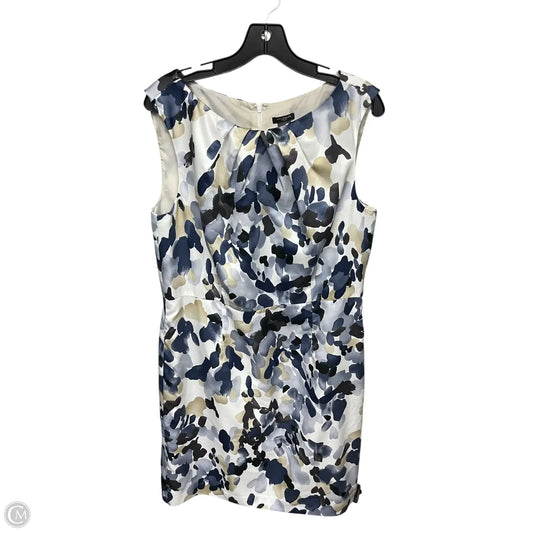 Dress Casual Midi By Ann Taylor In Blue & White, Size: 16
