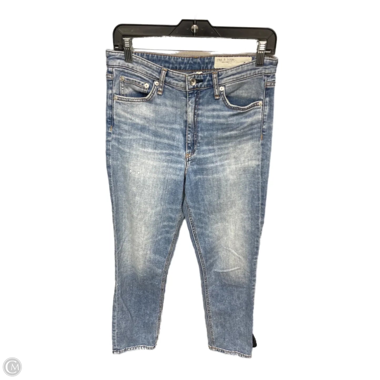 Jeans Skinny By Rag And Bone In Blue Denim, Size: 6