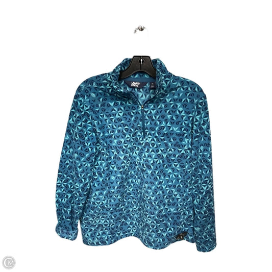 Jacket Fleece By Lands End In Teal, Size: M