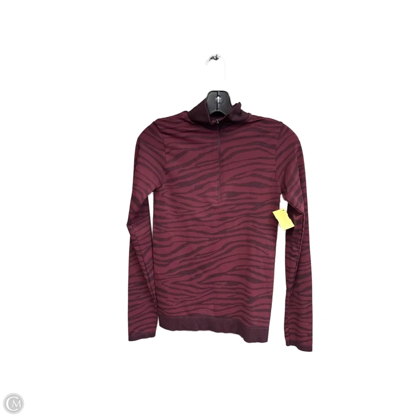 Athletic Top Long Sleeve Collar By Varley In Red, Size: S