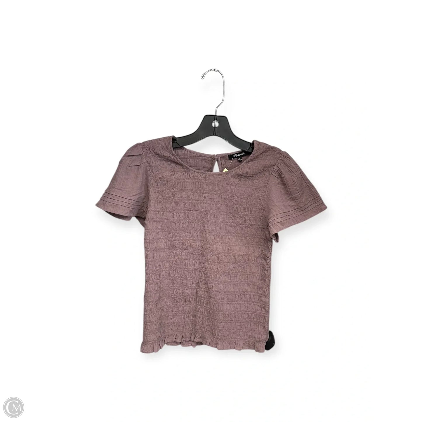 Top Short Sleeve By Madewell In Mauve, Size: S