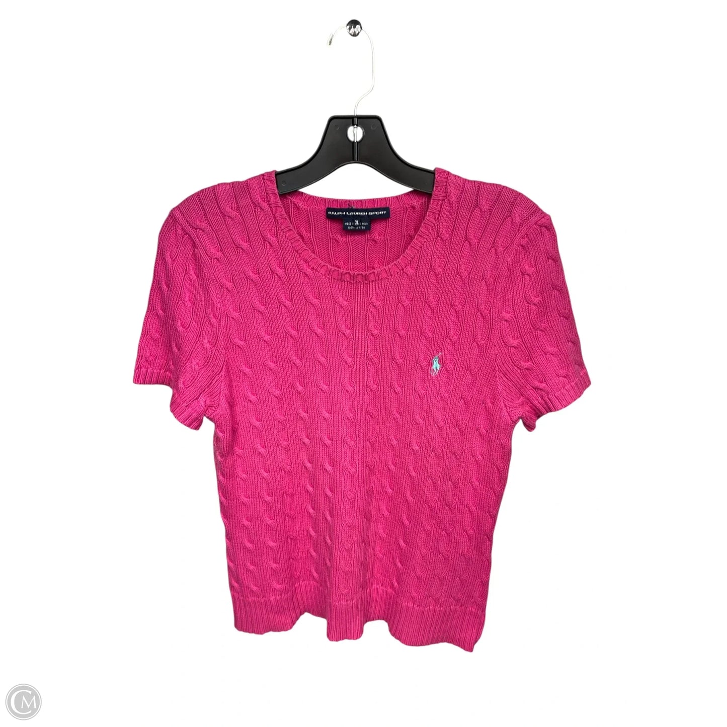 Top Short Sleeve By Ralph Lauren In Pink, Size: Xl