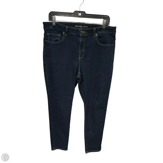 Jeans Skinny By Michael By Michael Kors In Blue Denim, Size: 14