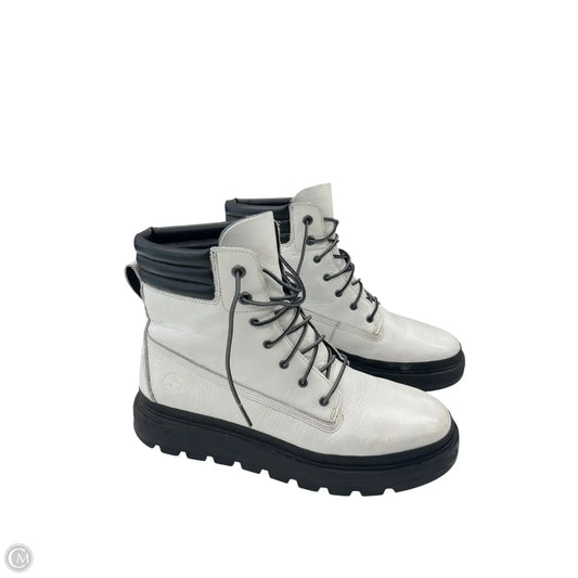 Boots Ankle Flats By Timberland In White, Size: 10