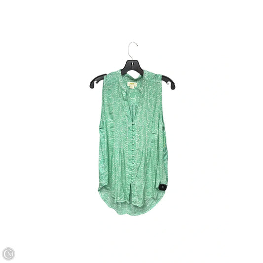 Top Sleeveless By Maeve In Green, Size: M