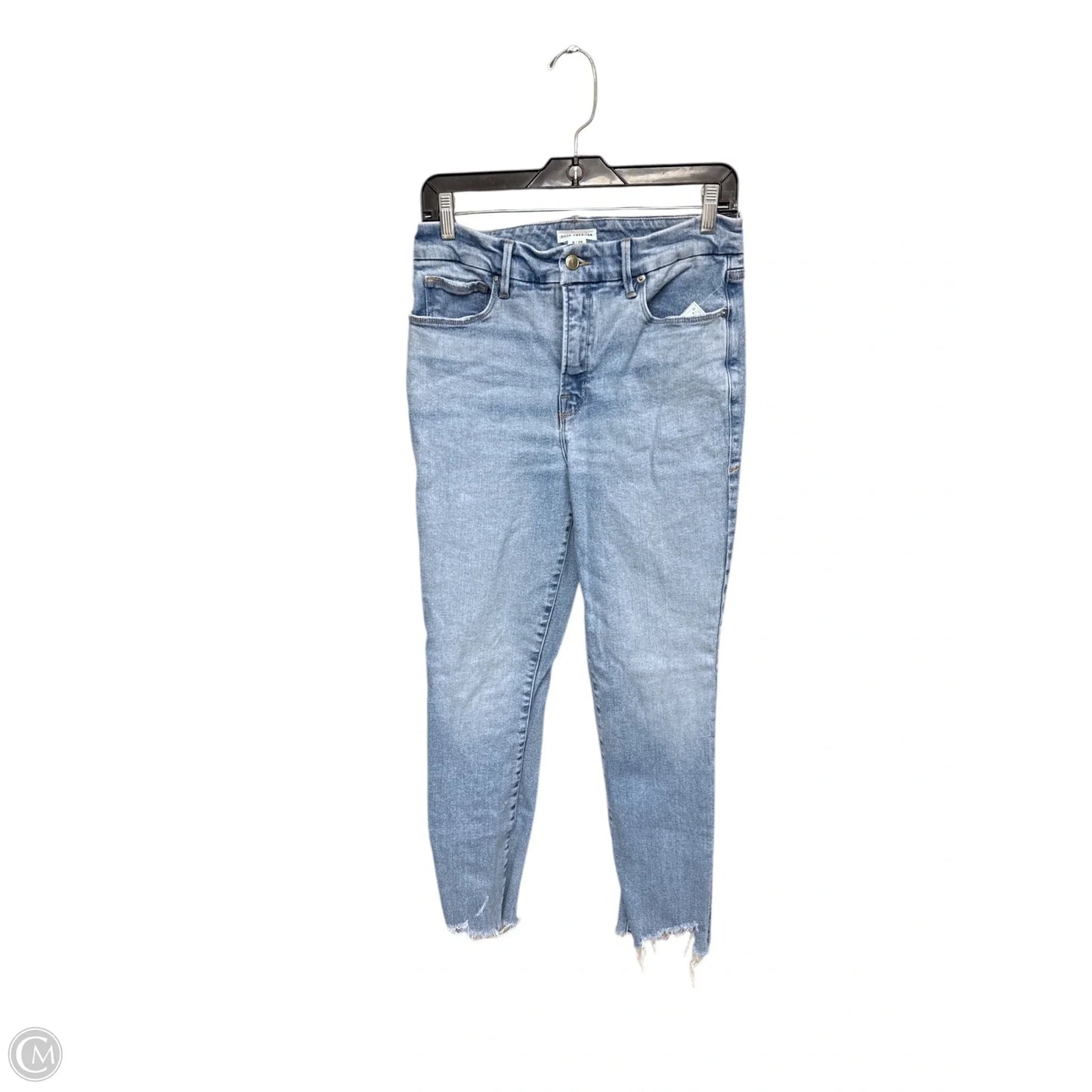 Jeans Straight By Good American In Blue Denim, Size: 8