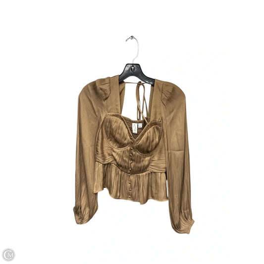 Top Long Sleeve By Joie In Brown, Size: Xs