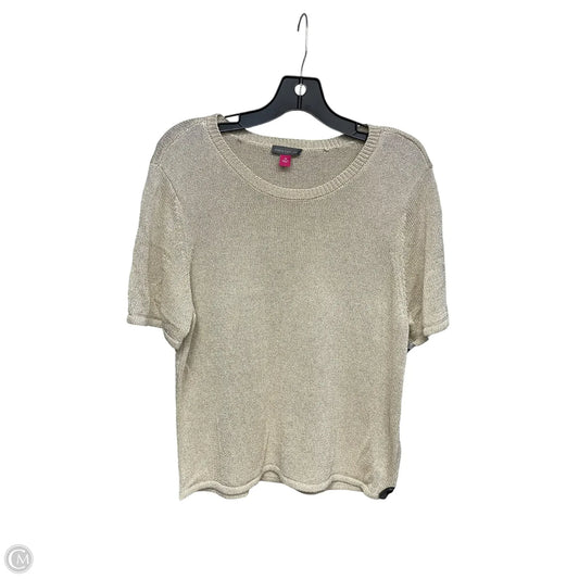Top Short Sleeve By Vince Camuto In Gold, Size: M