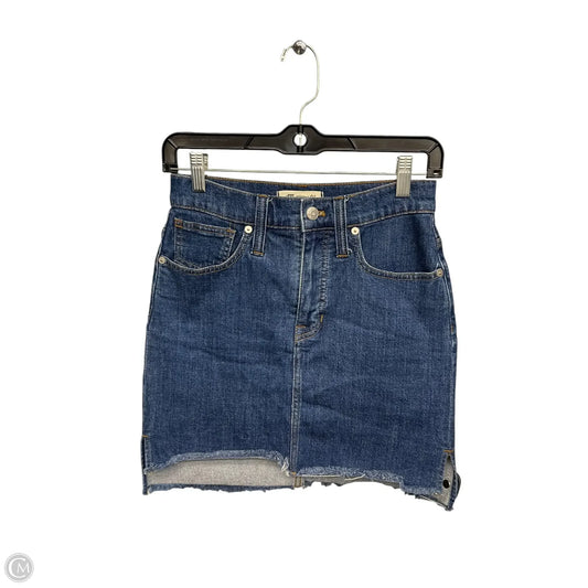 Skirt Mini & Short By Madewell In Blue Denim, Size: 0