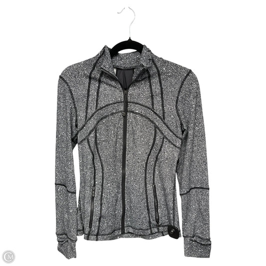 Athletic Jacket By Lululemon In Black & White, Size: 6