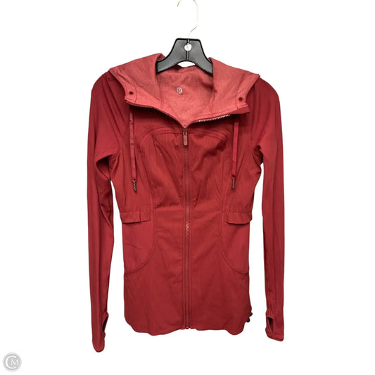 Athletic Jacket By Lululemon In Red, Size: S