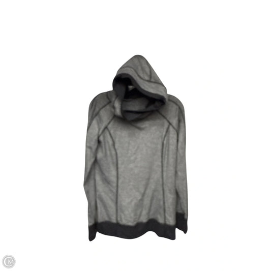 Athletic Top Long Sleeve Hoodie By Lululemon In Black & Grey, Size: 8