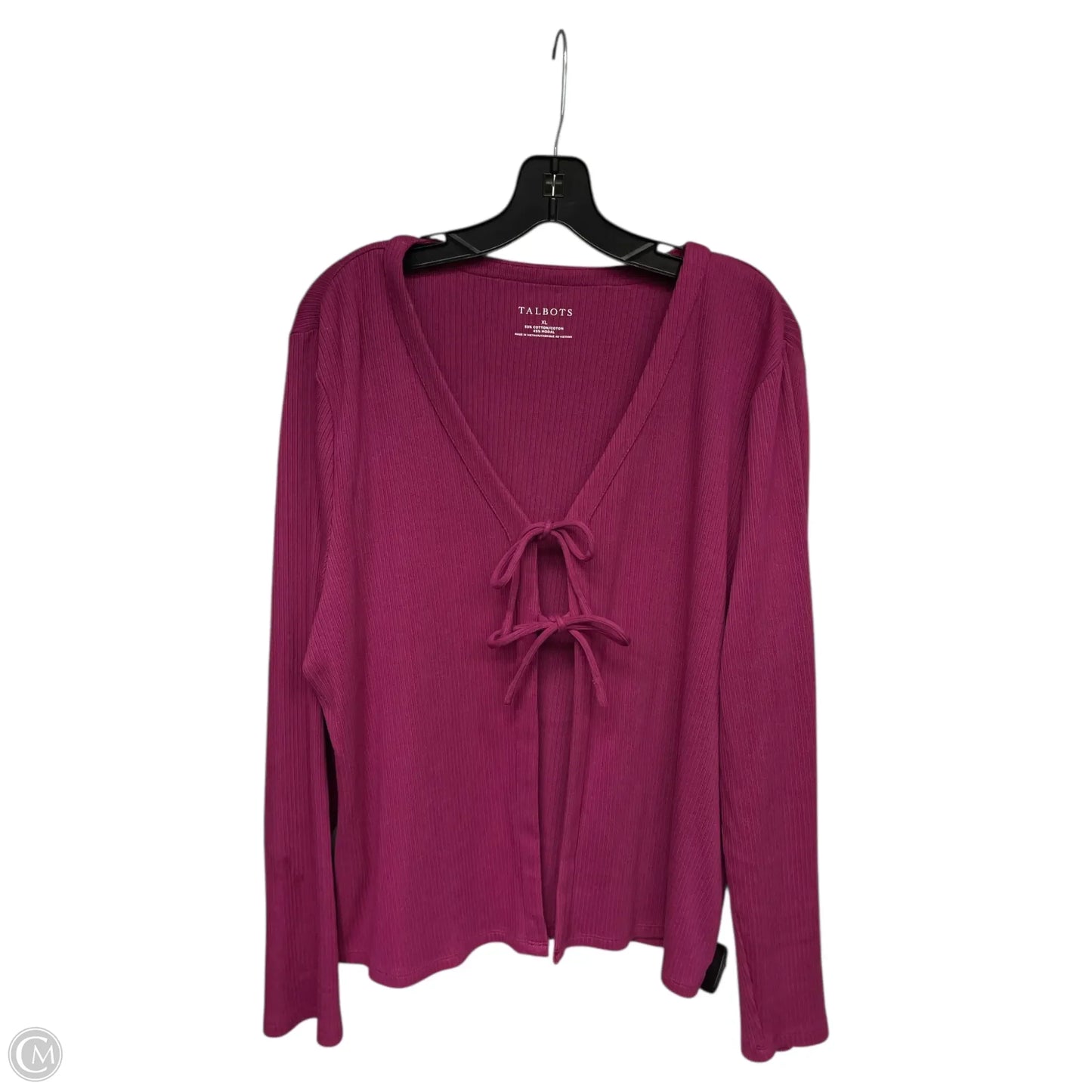 Top Long Sleeve By Talbots In Purple, Size: Xl