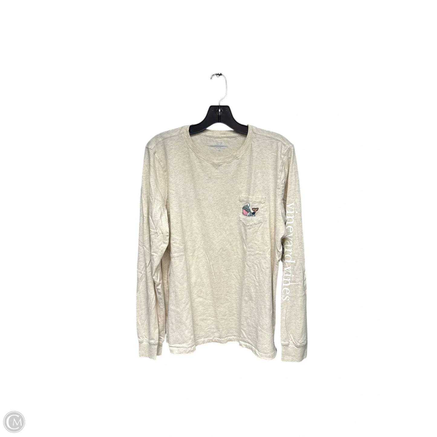 Top Long Sleeve Basic By Vineyard Vines In Cream, Size: Xl