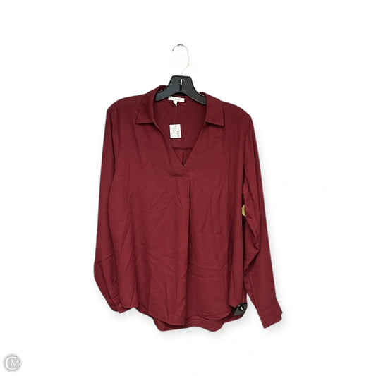 Top Long Sleeve By Maurices In Red, Size: L