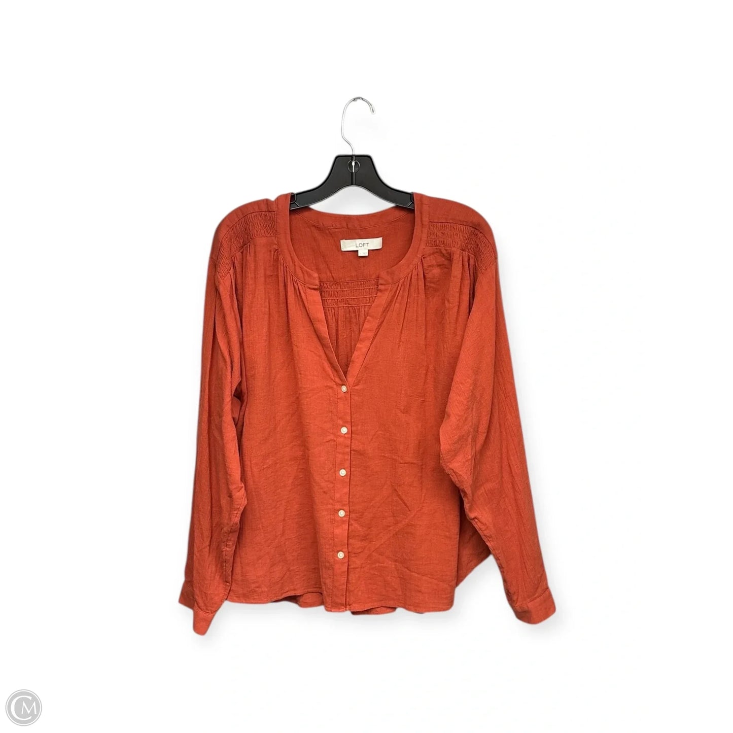 Top Long Sleeve By Loft In Orange, Size: L