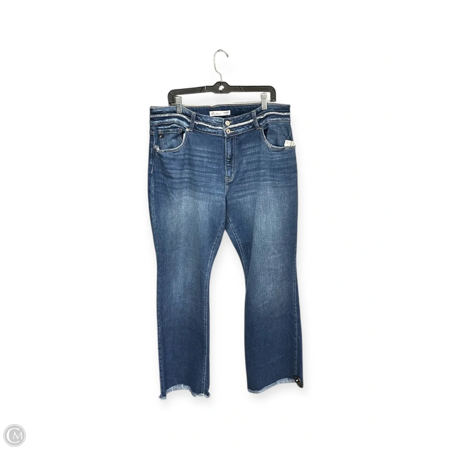 Jeans Straight By Kancan In Blue Denim, Size: 16