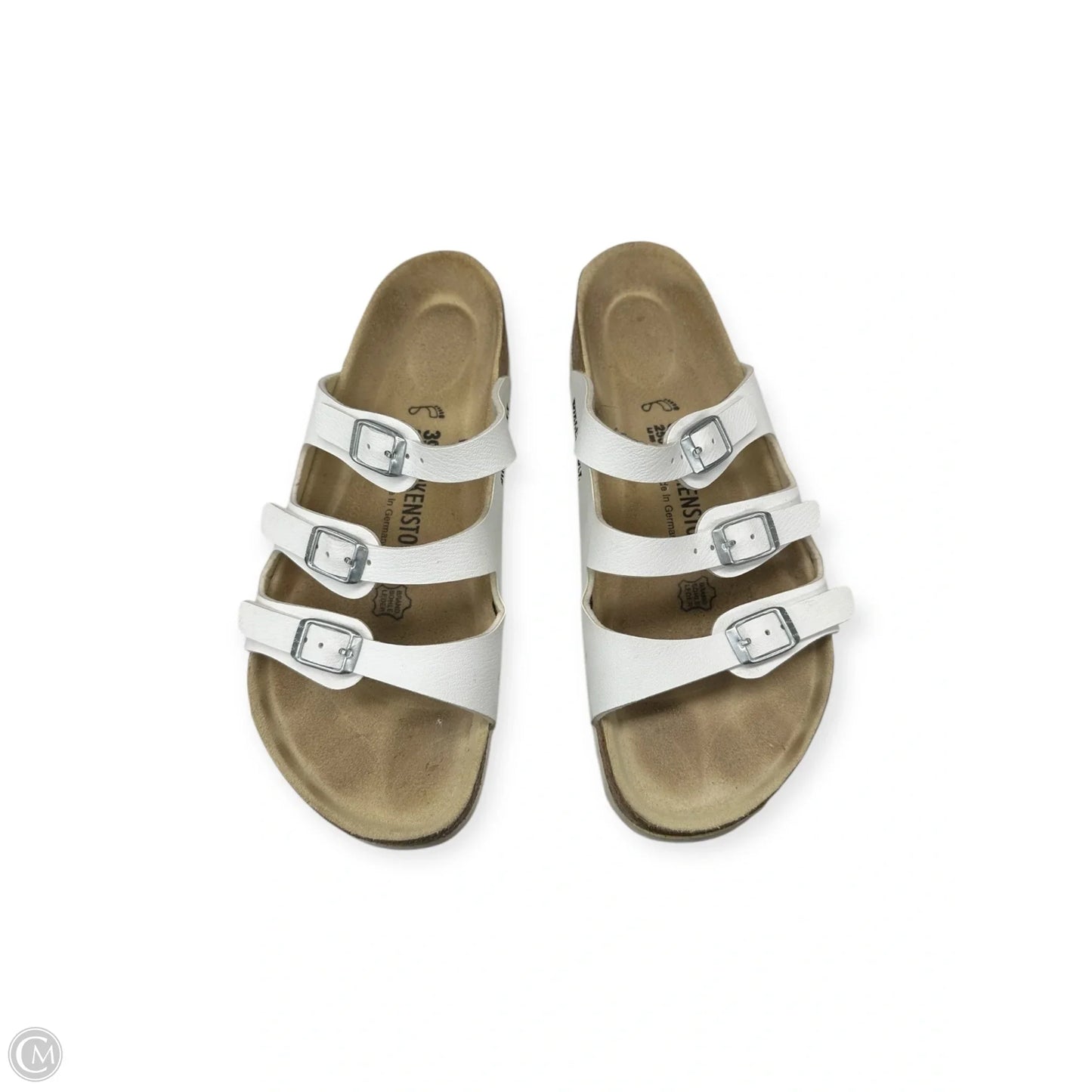 Shoes Flats By Birkenstock In White, Size: 8