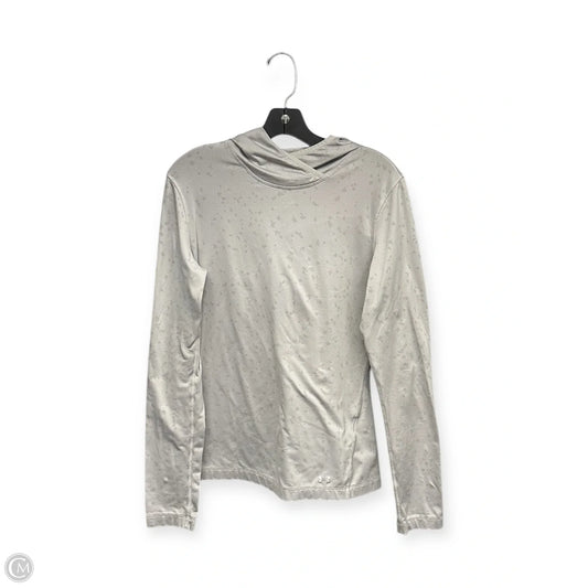 Athletic Top Long Sleeve Hoodie By Under Armour In Grey, Size: L