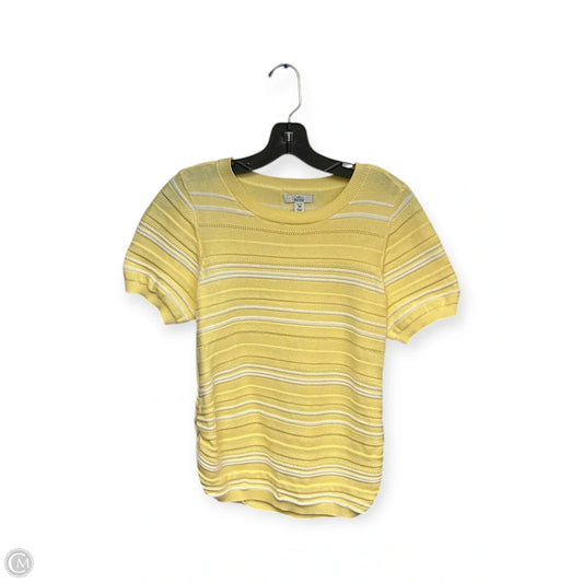 Top Short Sleeve By Croft And Barrow In Yellow, Size: Mp