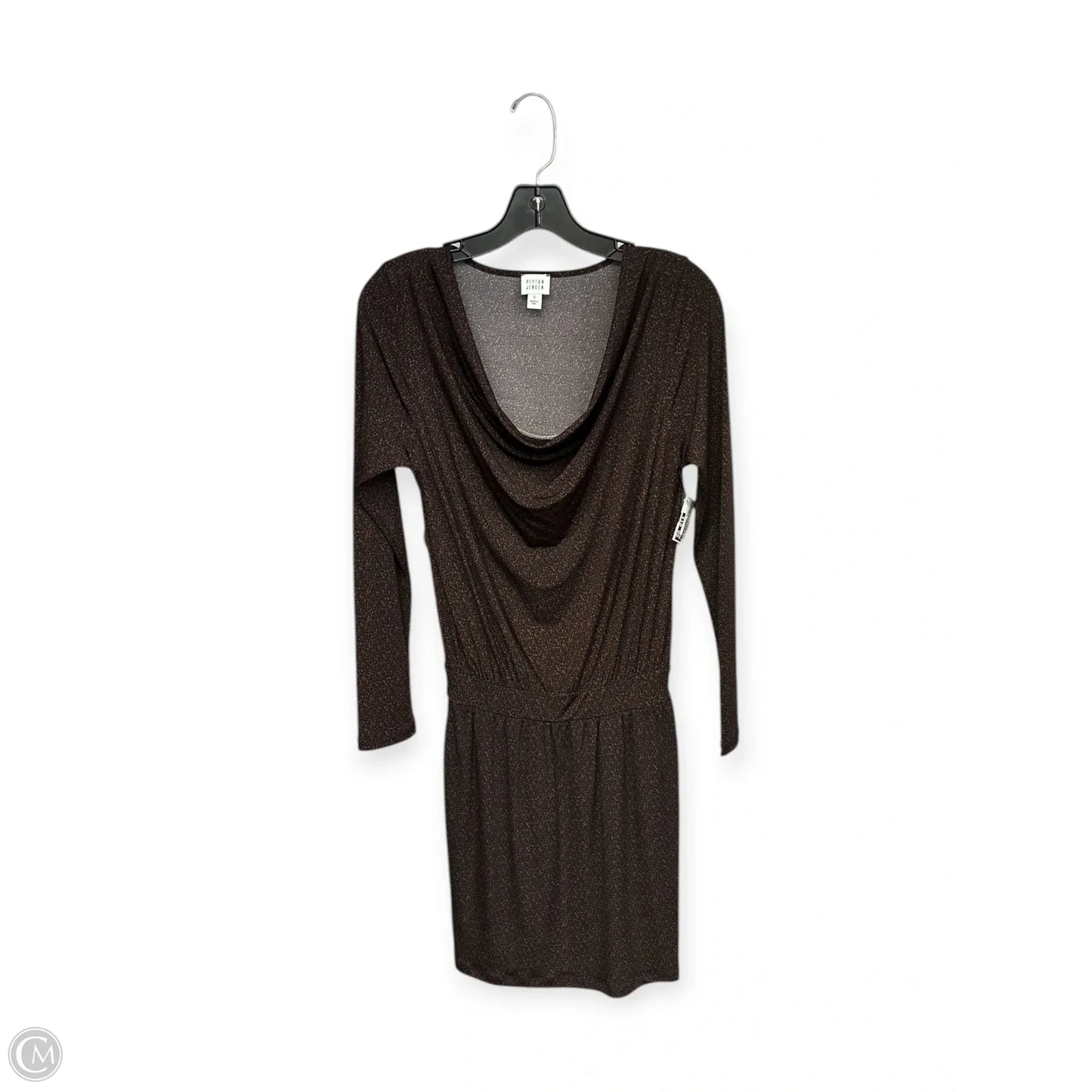 Dress Casual Short By Peyton Jensen In Black & Orange, Size: S