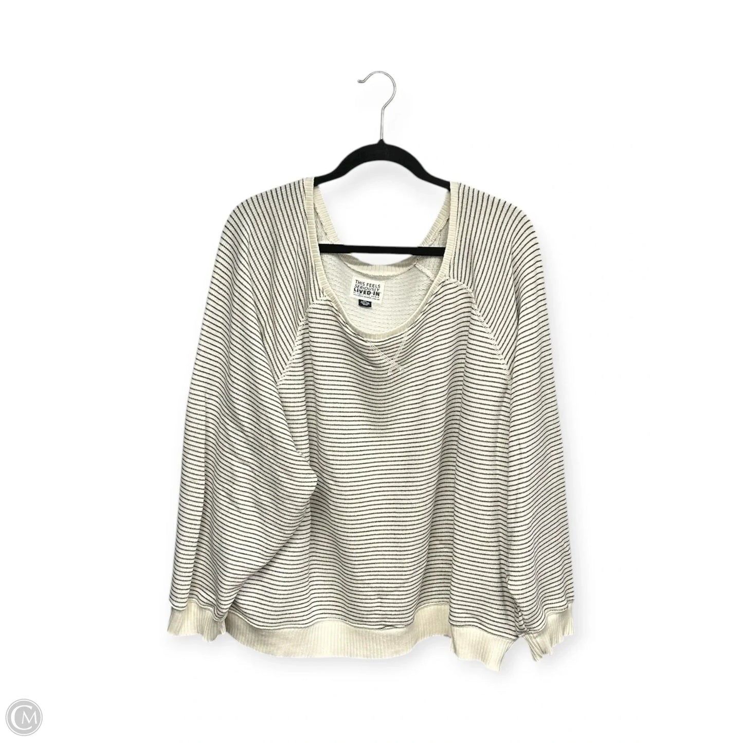 Sweater By American Eagle In Blue & Cream, Size: Xxl