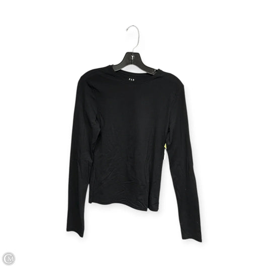 Top Long Sleeve Basic By Gap In Black, Size: M