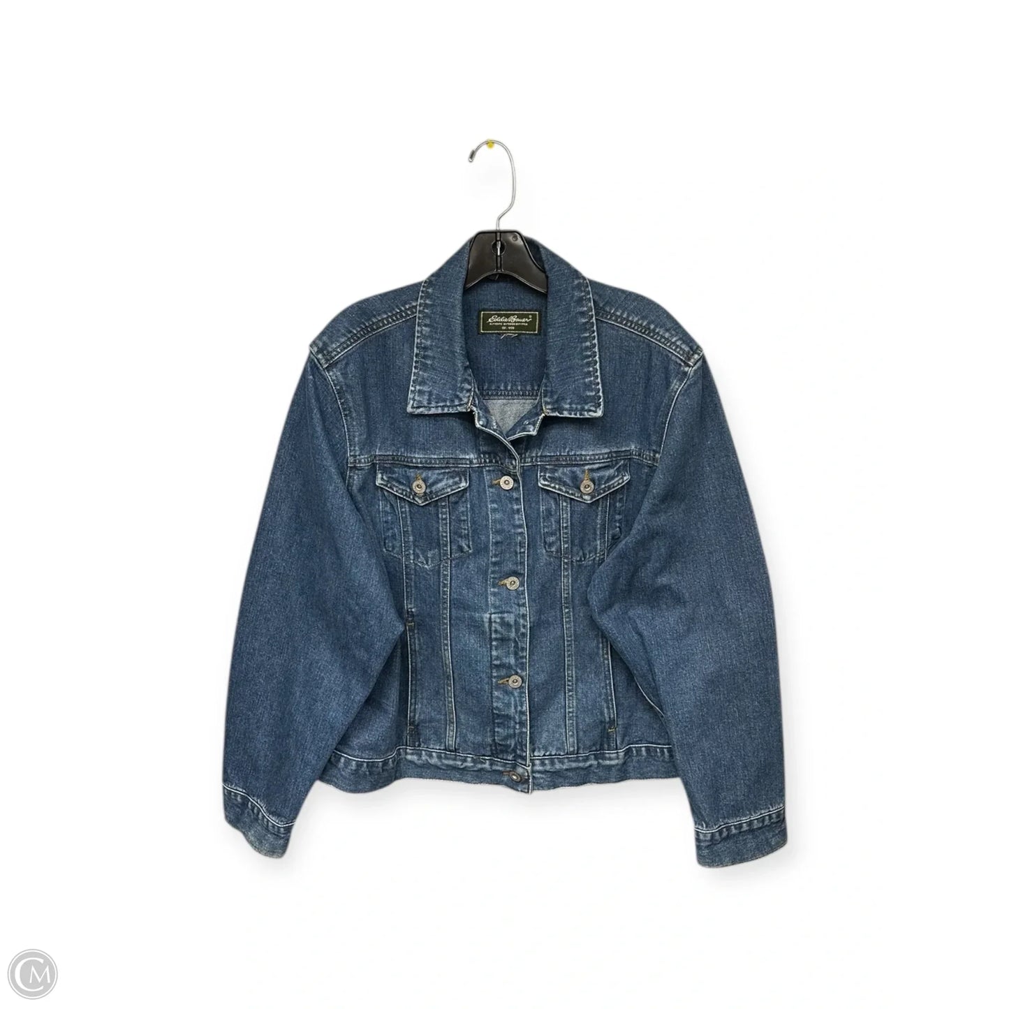 Jacket Denim By Eddie Bauer In Blue Denim, Size: Xl