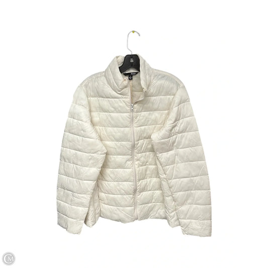 Jacket Puffer & Quilted By Ana In Ivory, Size: Xl