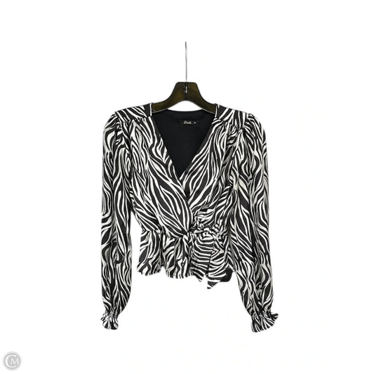 Top Long Sleeve By Clothes Mentor In Zebra Print, Size: S