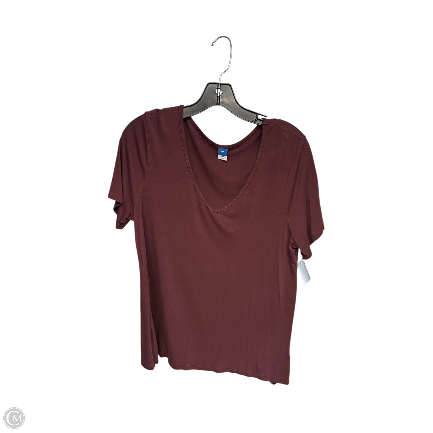 Top Short Sleeve Basic By Old Navy In Maroon, Size: M