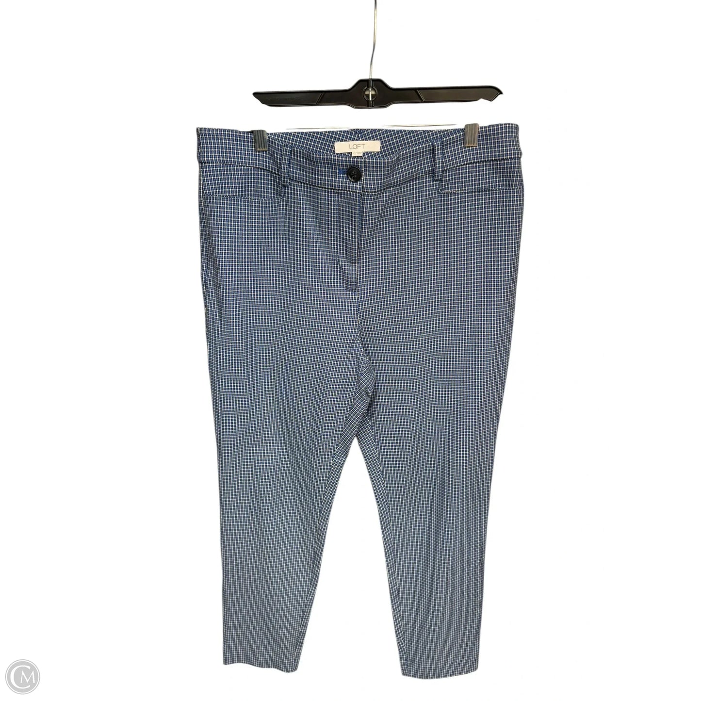 Pants Dress By Loft In Blue & White, Size: 12
